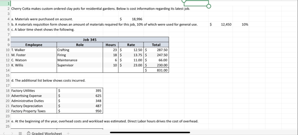 Help with excel!!! Given these pictures - please