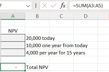 Net Present Value Analysis with Multiple