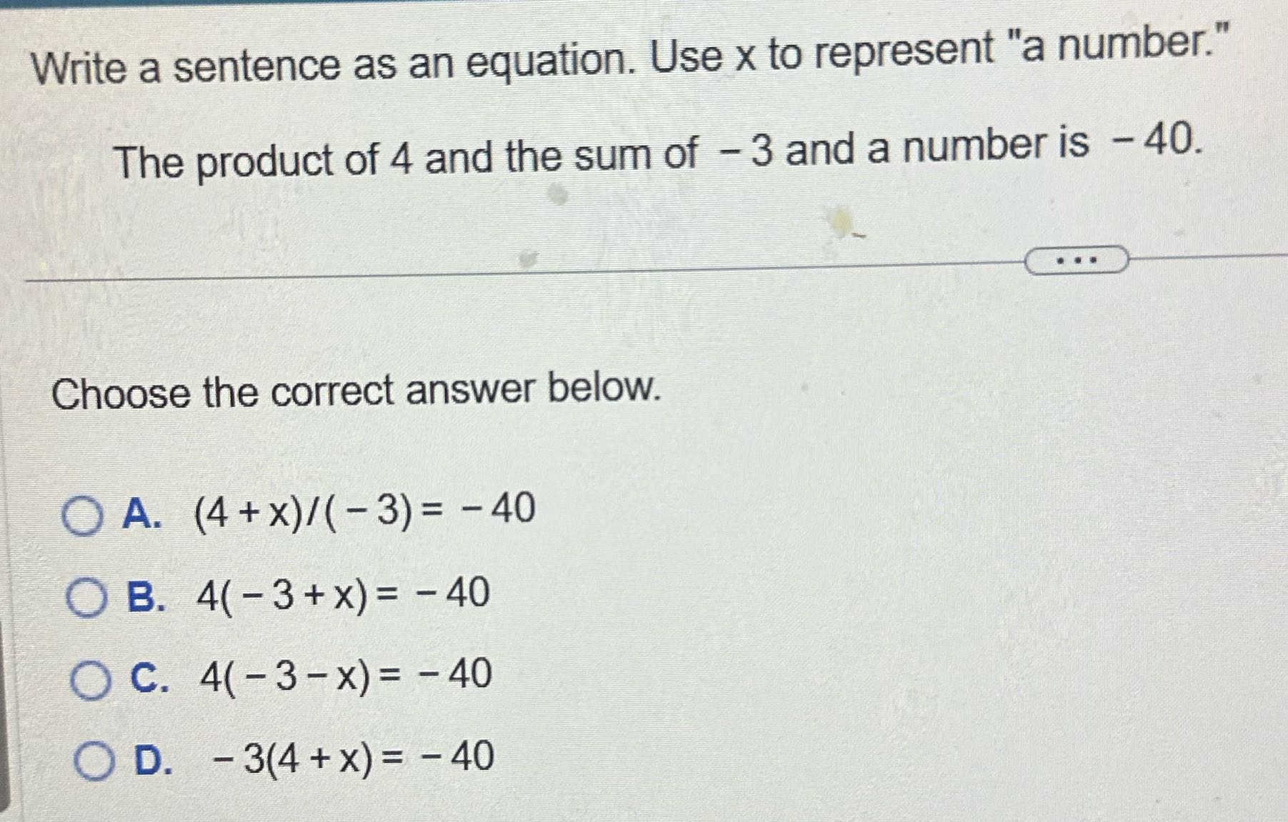 Answer the question Write a sentence as an