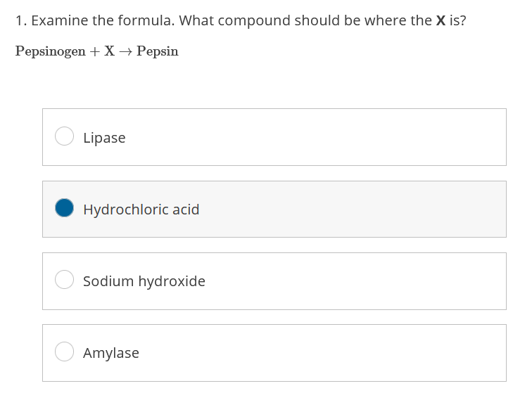t 1. Examine the formula. What compound should be