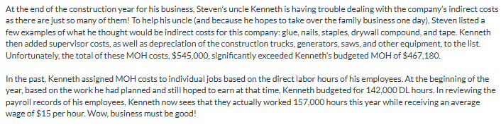 At the end of the construction year for his