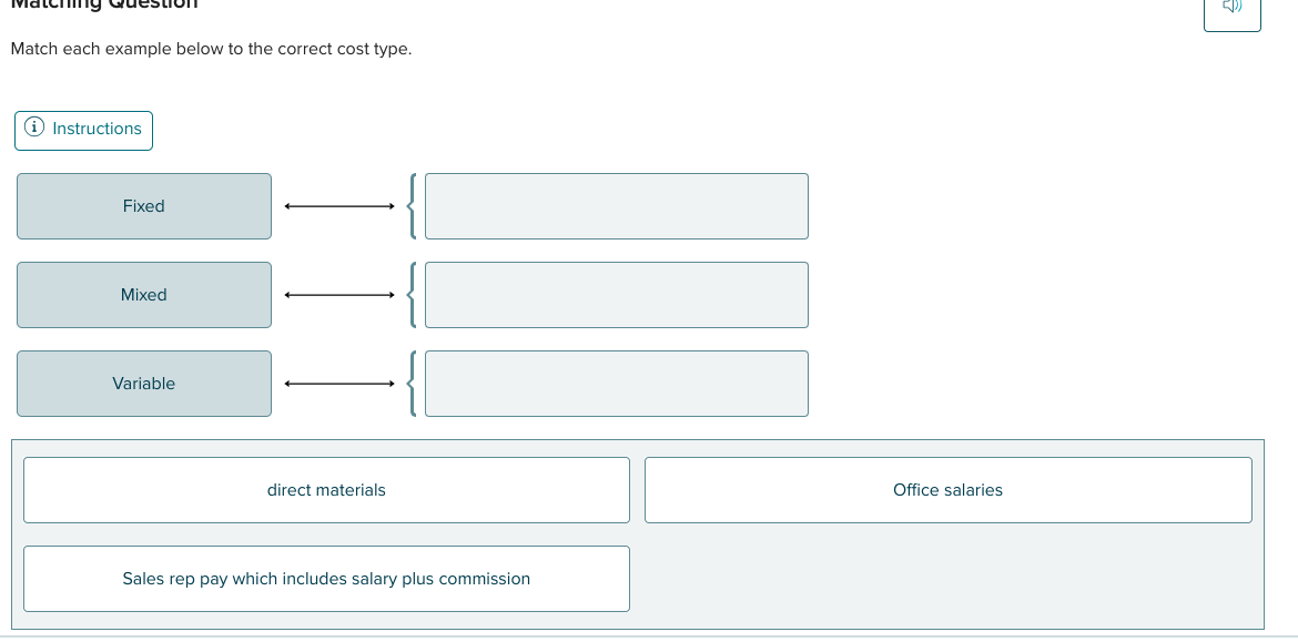 answer Match each example below to the correct