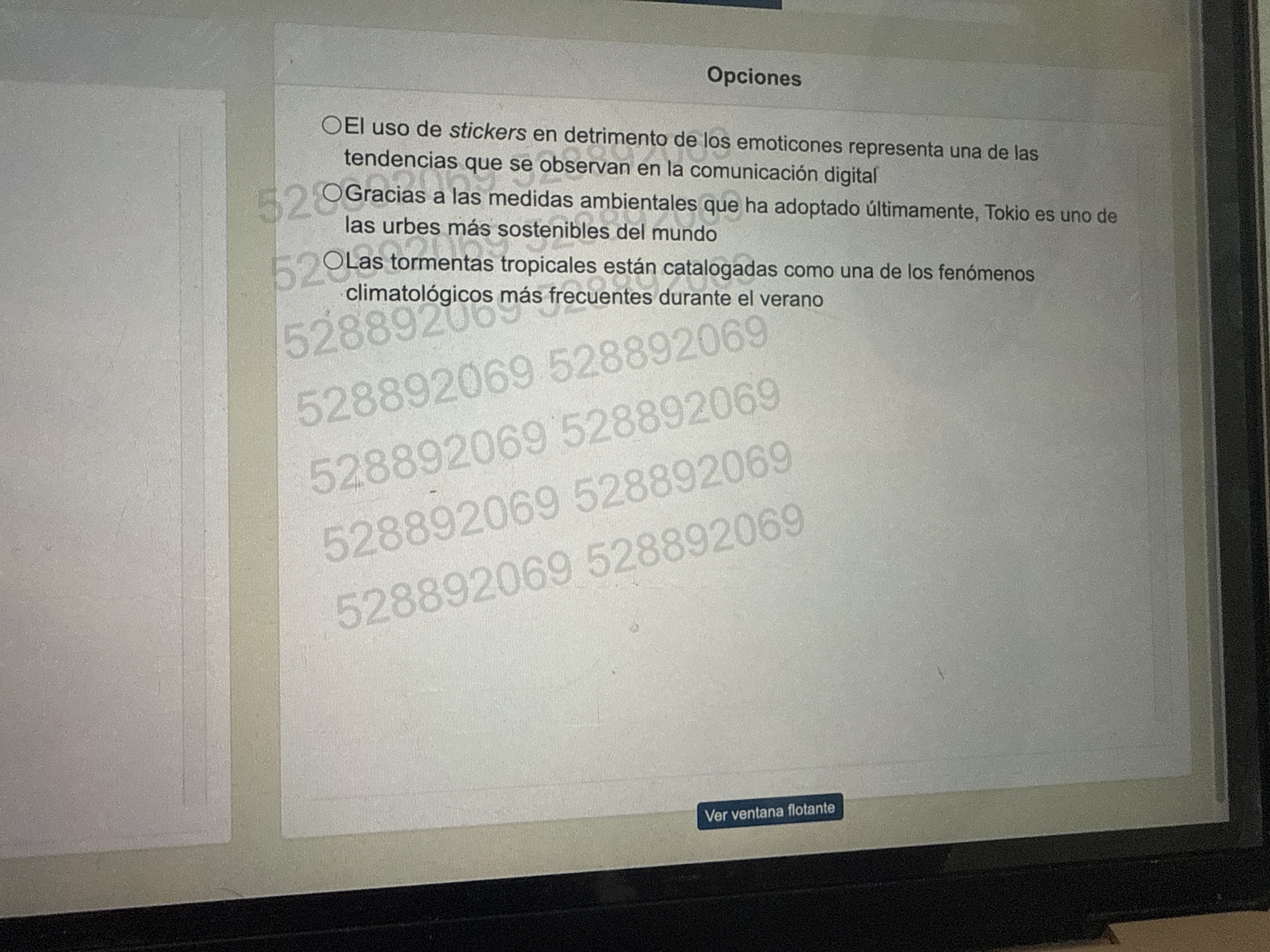 En cual oracin se establece una relacin correcta