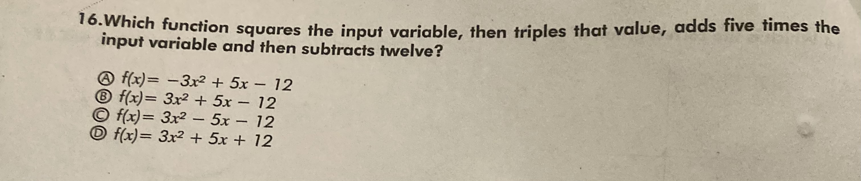 What is the correct answer 16.Which function