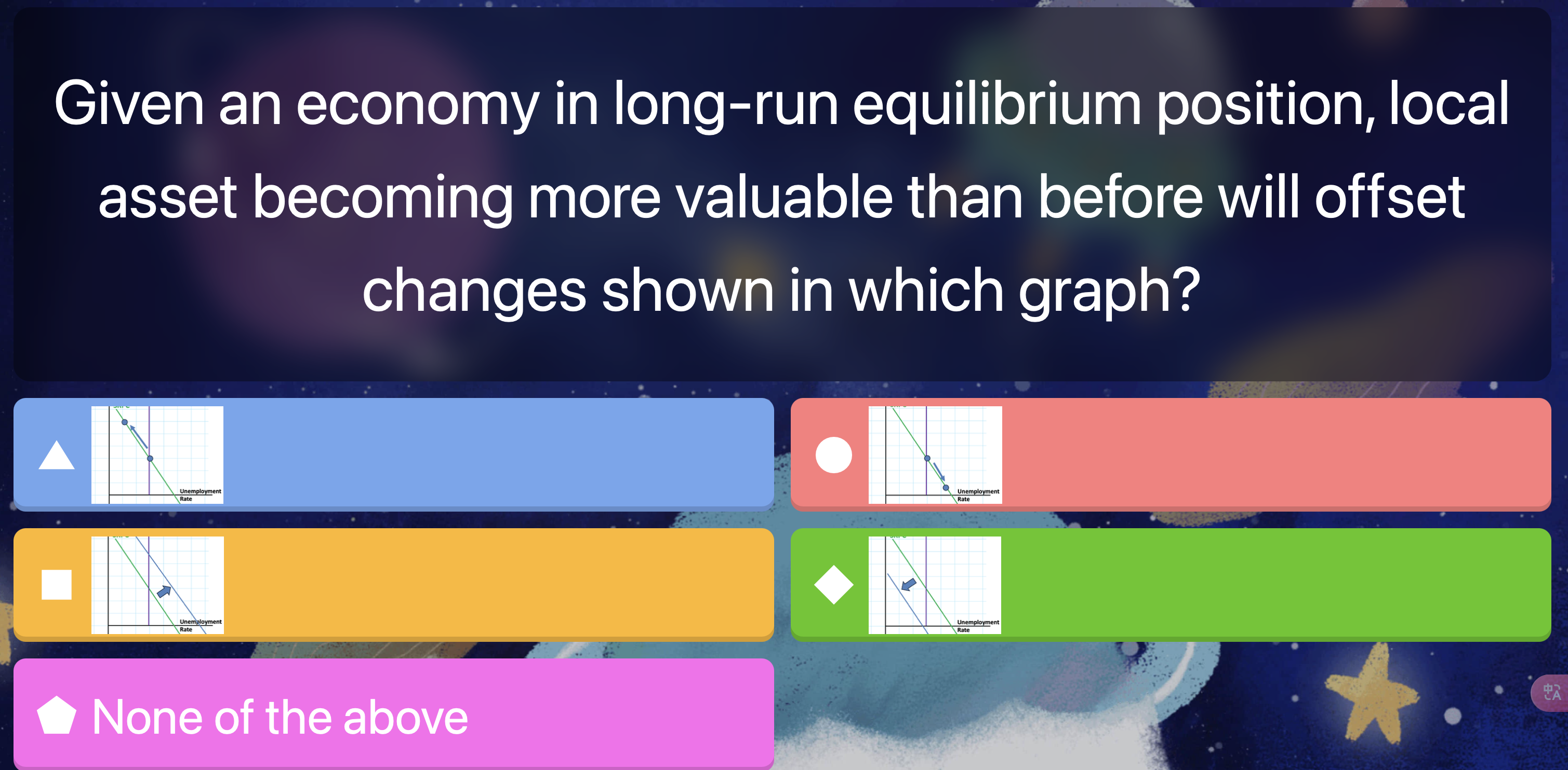 answer only Given an economy in long-run