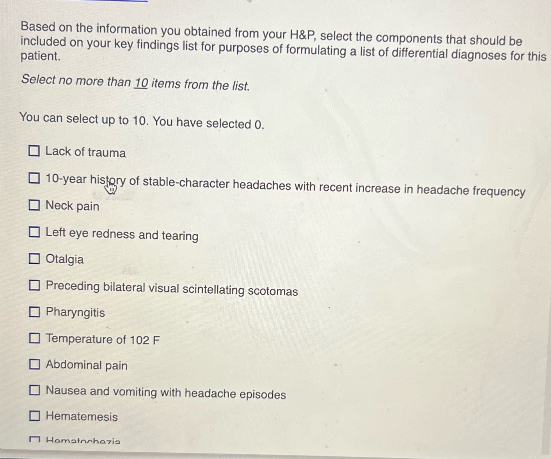 Based on the information you obtained from your