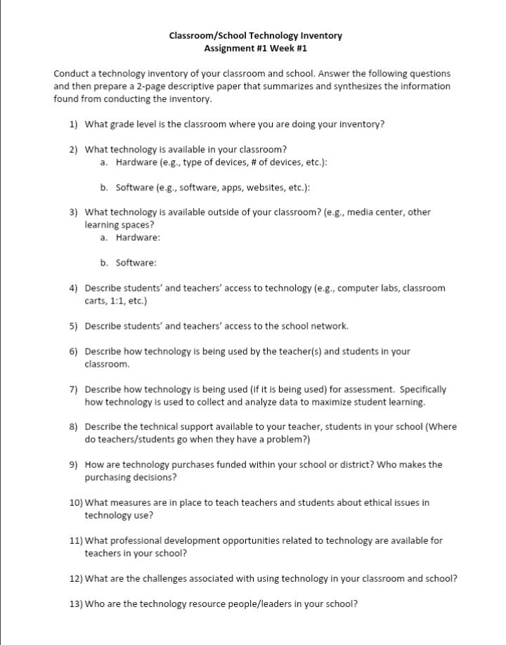 This assignment is for 3rd grade. Describe the