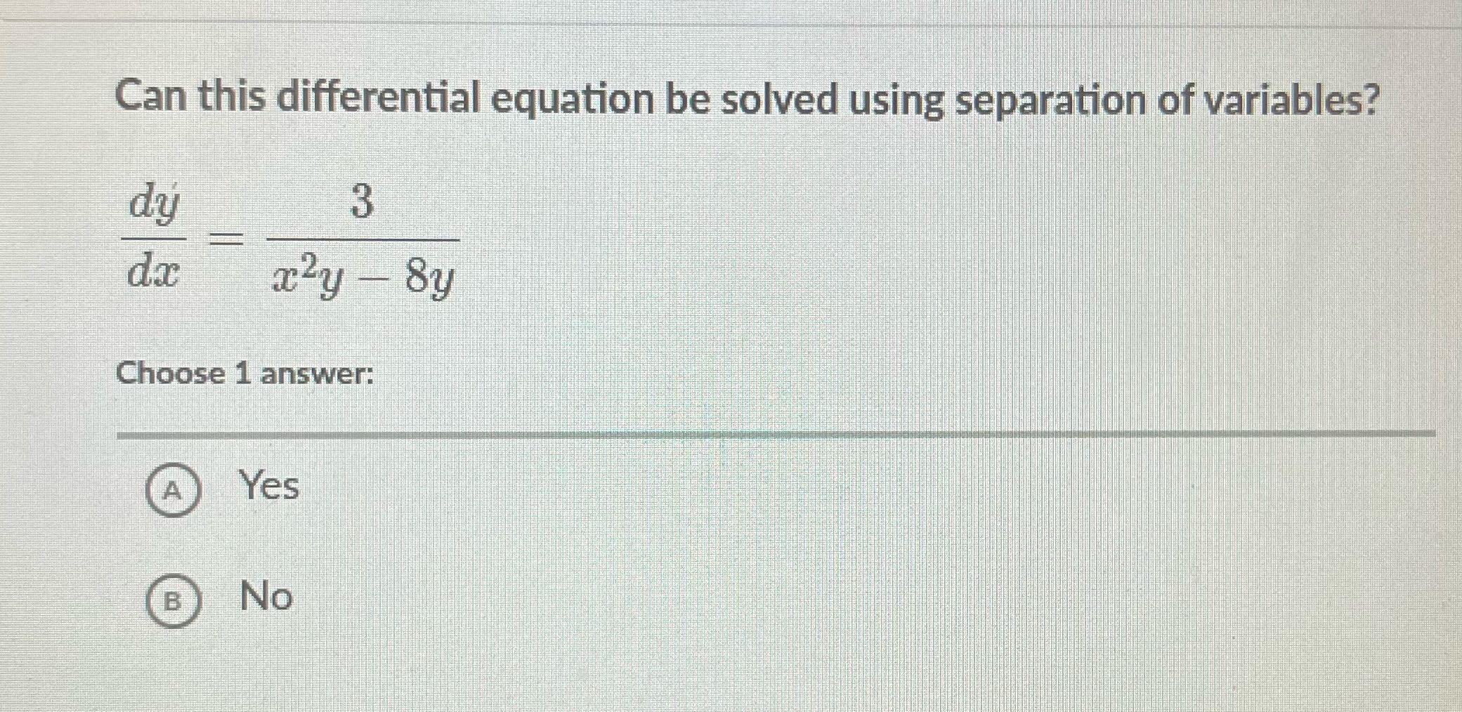 Can this differential equation be solved using
