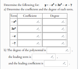 solve Determine the following for: a) Determine