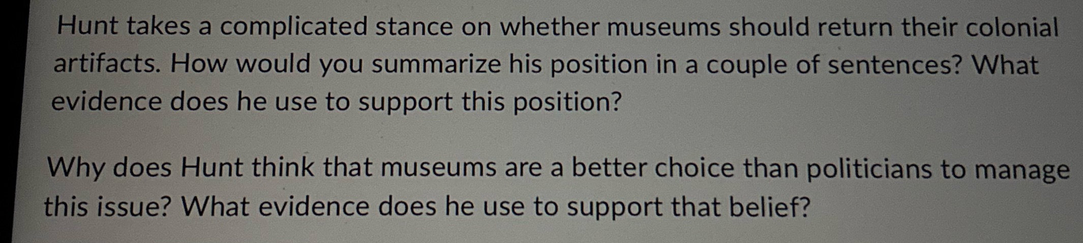 Hunt takes a complicated stance on whether