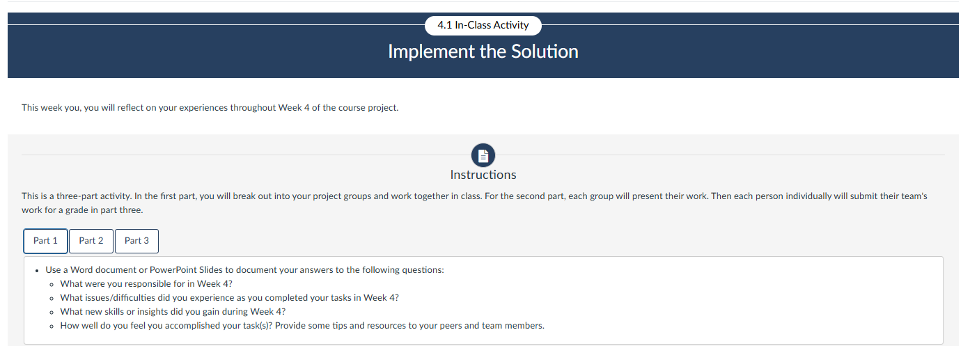Week 4OG - Build and program the network on