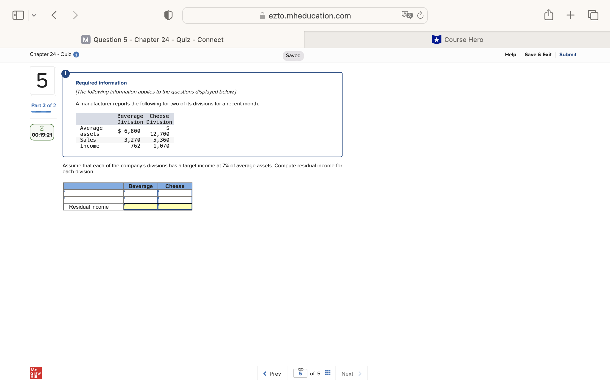 ezto.mheducation.com + M Question 5 - Chapter 24