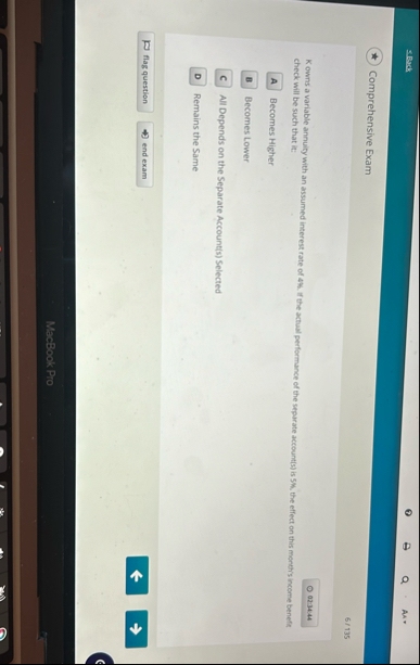 Bask An = Comprehensive Exam 6 / 1 3 5 K owns a