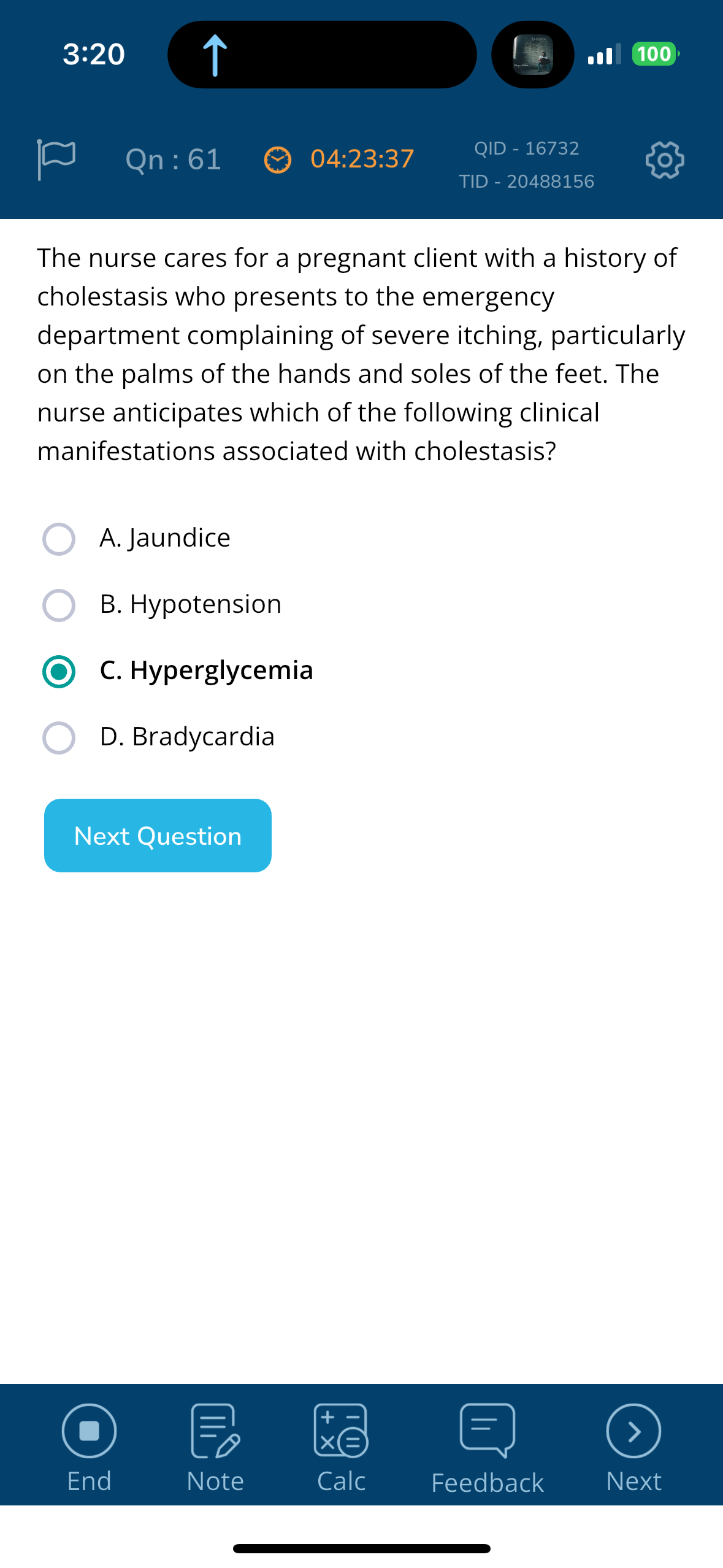 answer 3:20 T . .1 100 On : 61 04:23:37 QID -