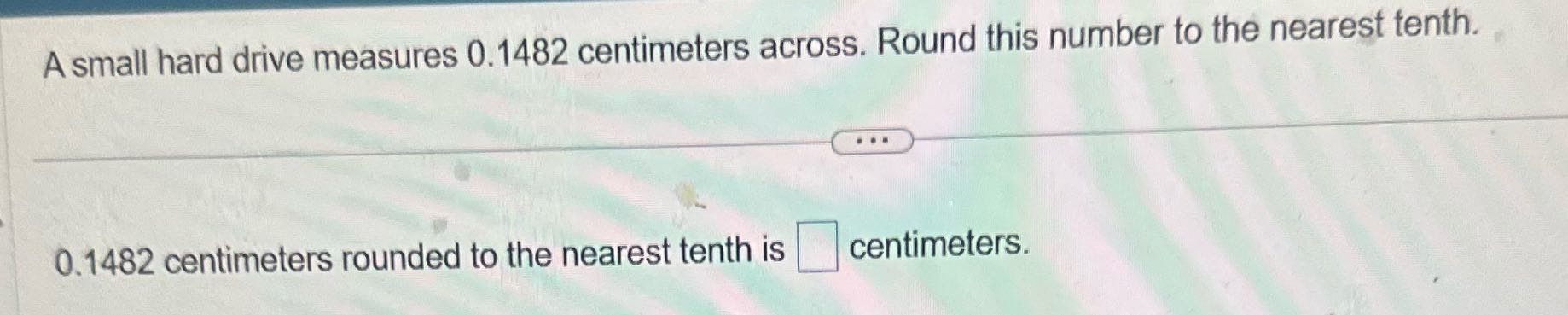 Answer the question A small hard drive measures