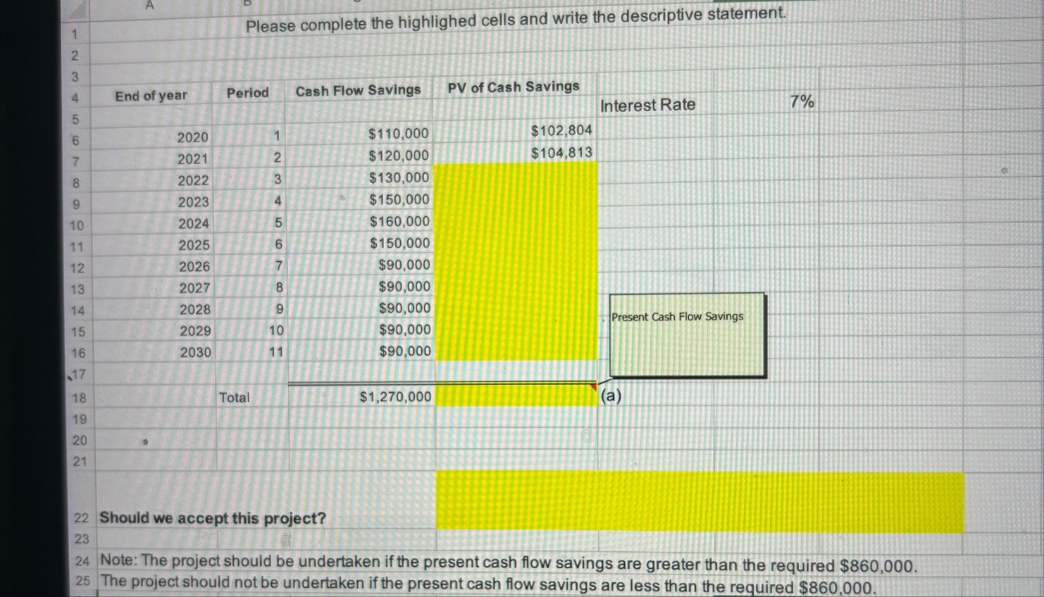 \ table [ [ 1 , Please complete the highlighed