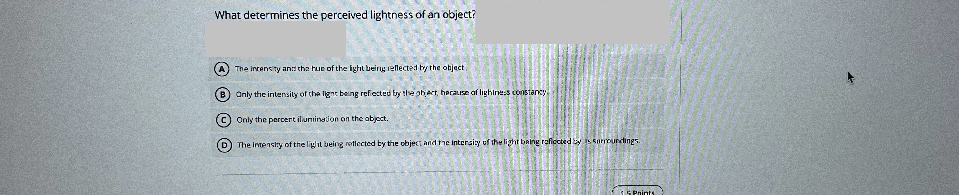 Answer What determines the perceived lightness of