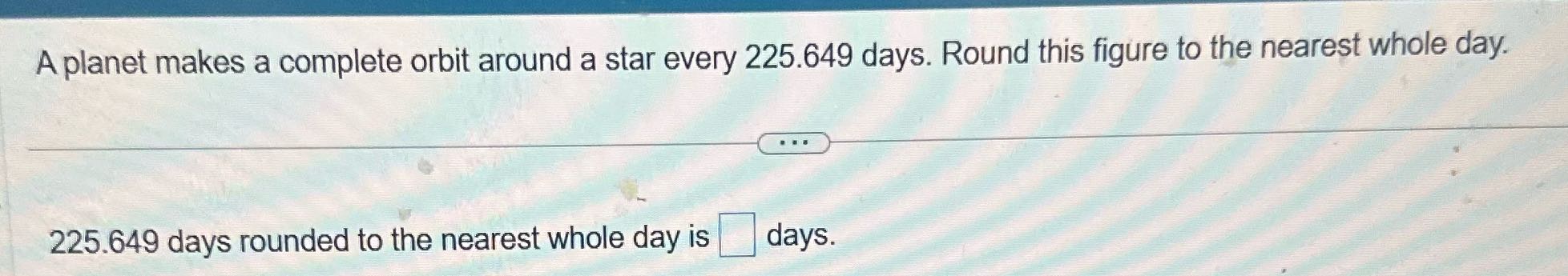 Answer the question A planet makes a complete