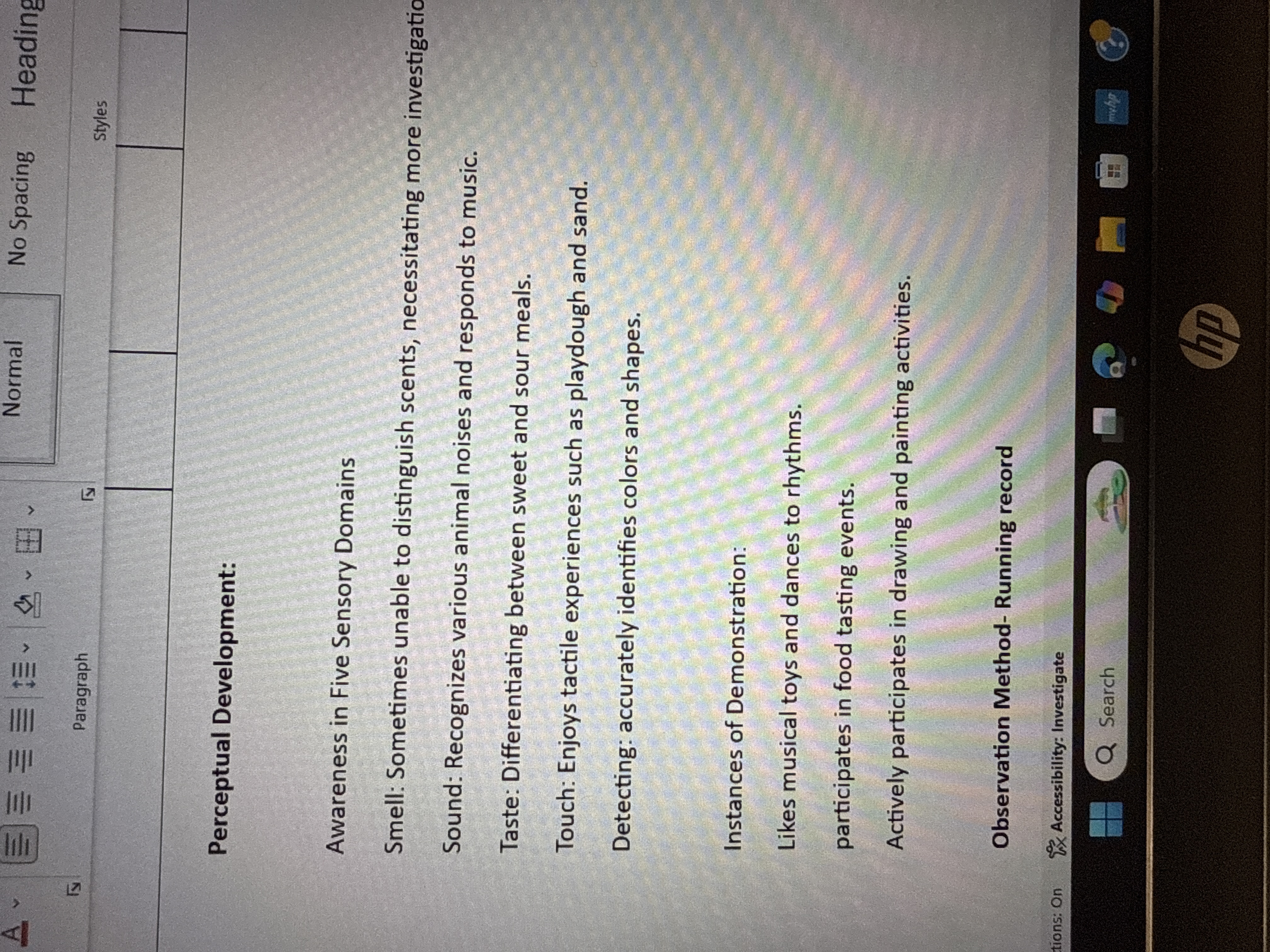 E Normal No Spacing Heading Paragraph Styles
