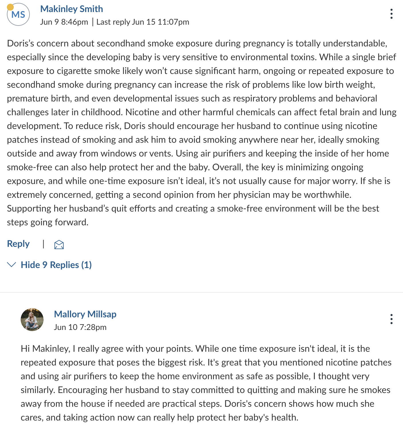 uy Mallory Millsap : Jun 10 7:22pm | Last reply