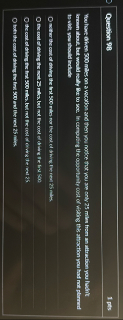 Question 9 8 1 pts You have driven 5 0 0 miles on