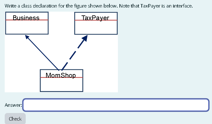 What is the answer on the blank Write a class