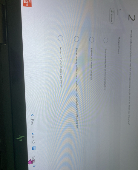 2 Which statements ( s ) is / are true for the