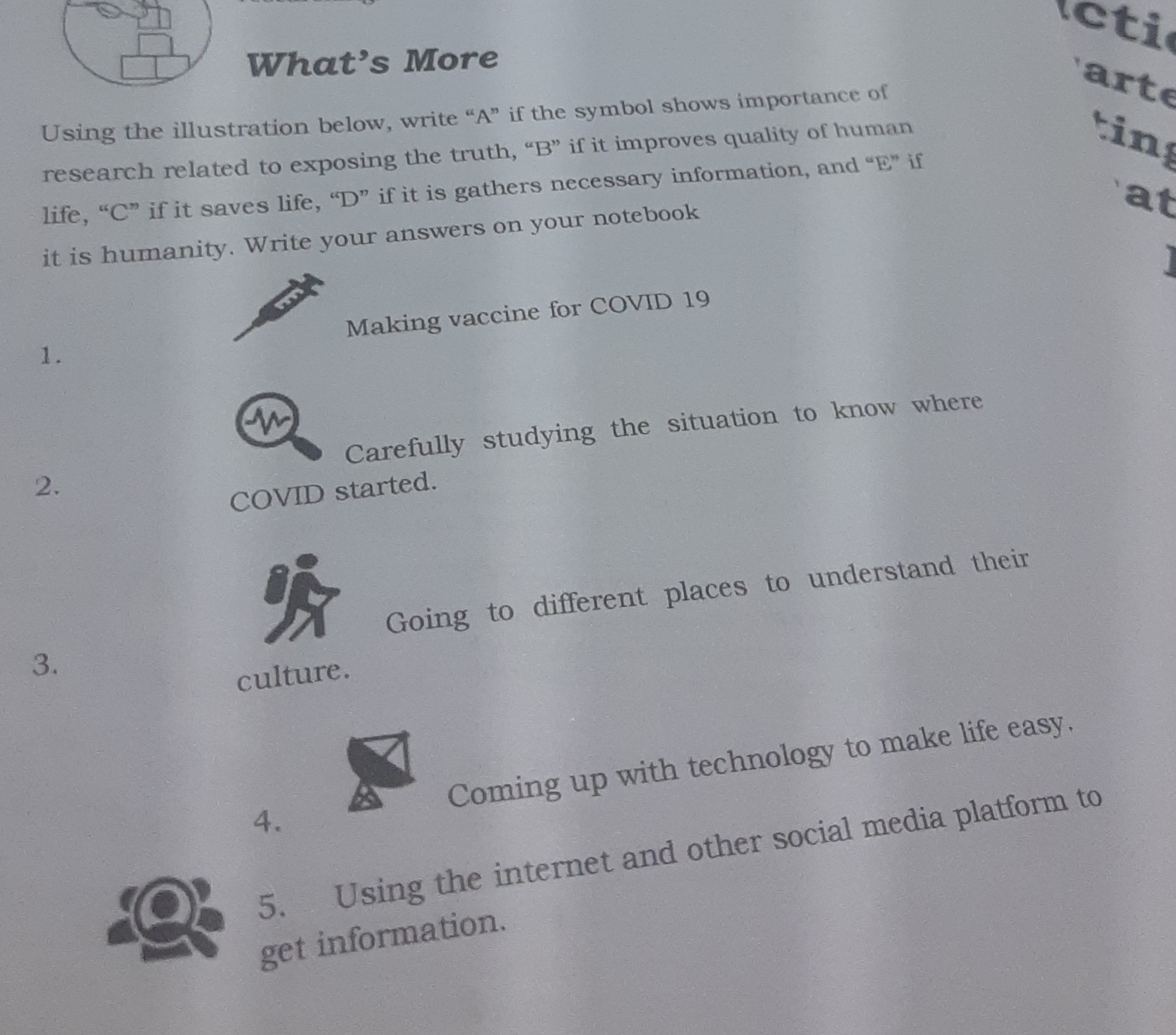 What's More cti Using the illustration