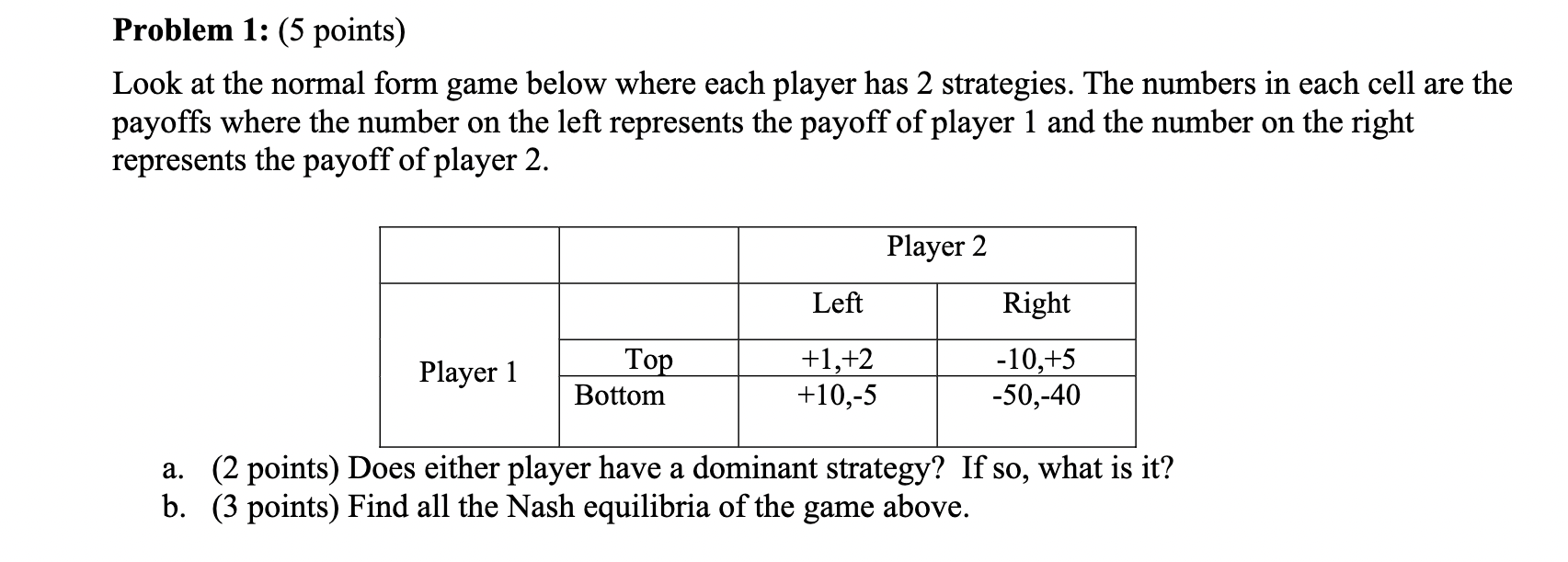 Problem 1: (5 points) Look at the normal form
