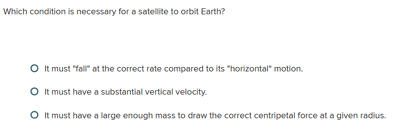 the answer Which condition is necessary for a