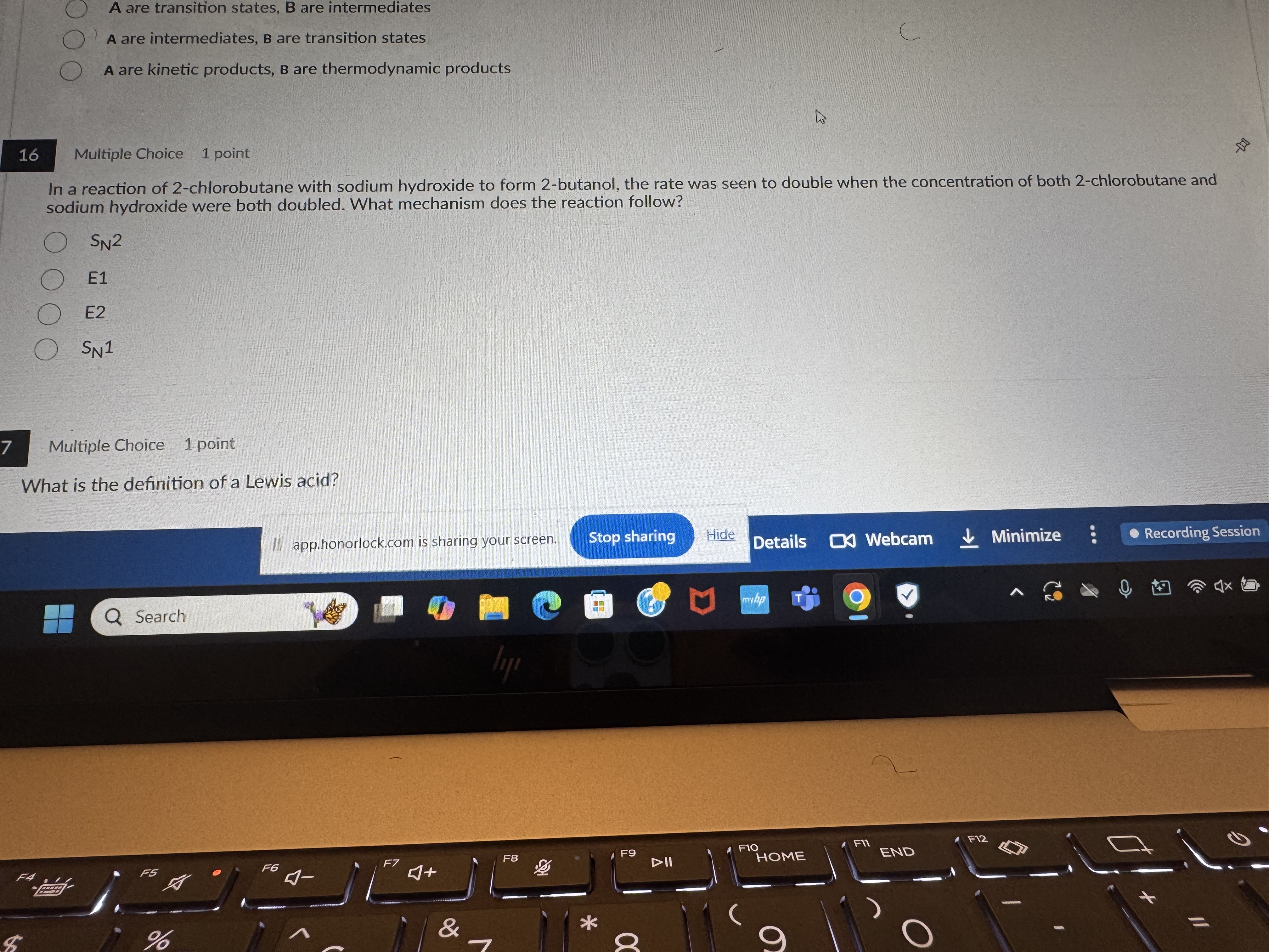 \fA are transition states, B are intermediates A
