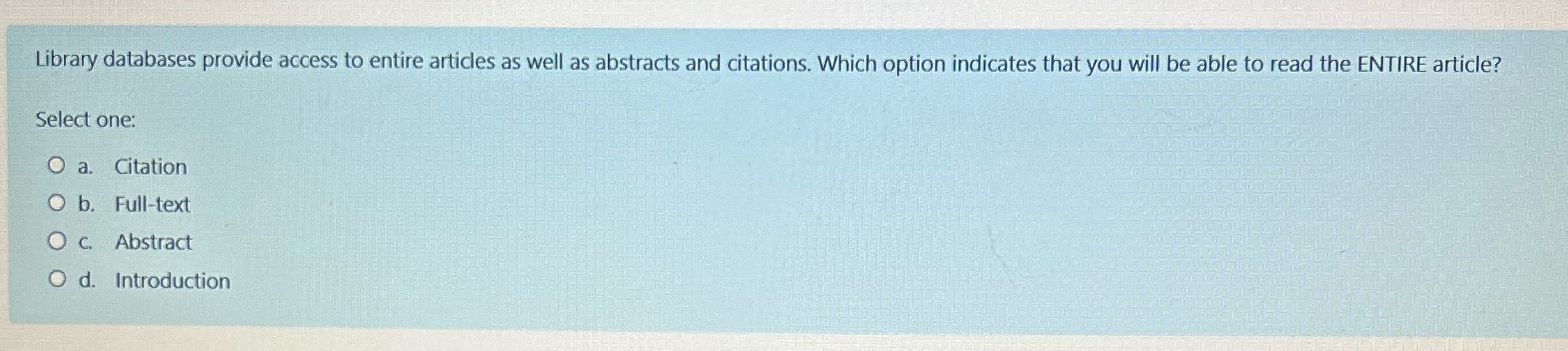 In regards to ECPI university. Library databases