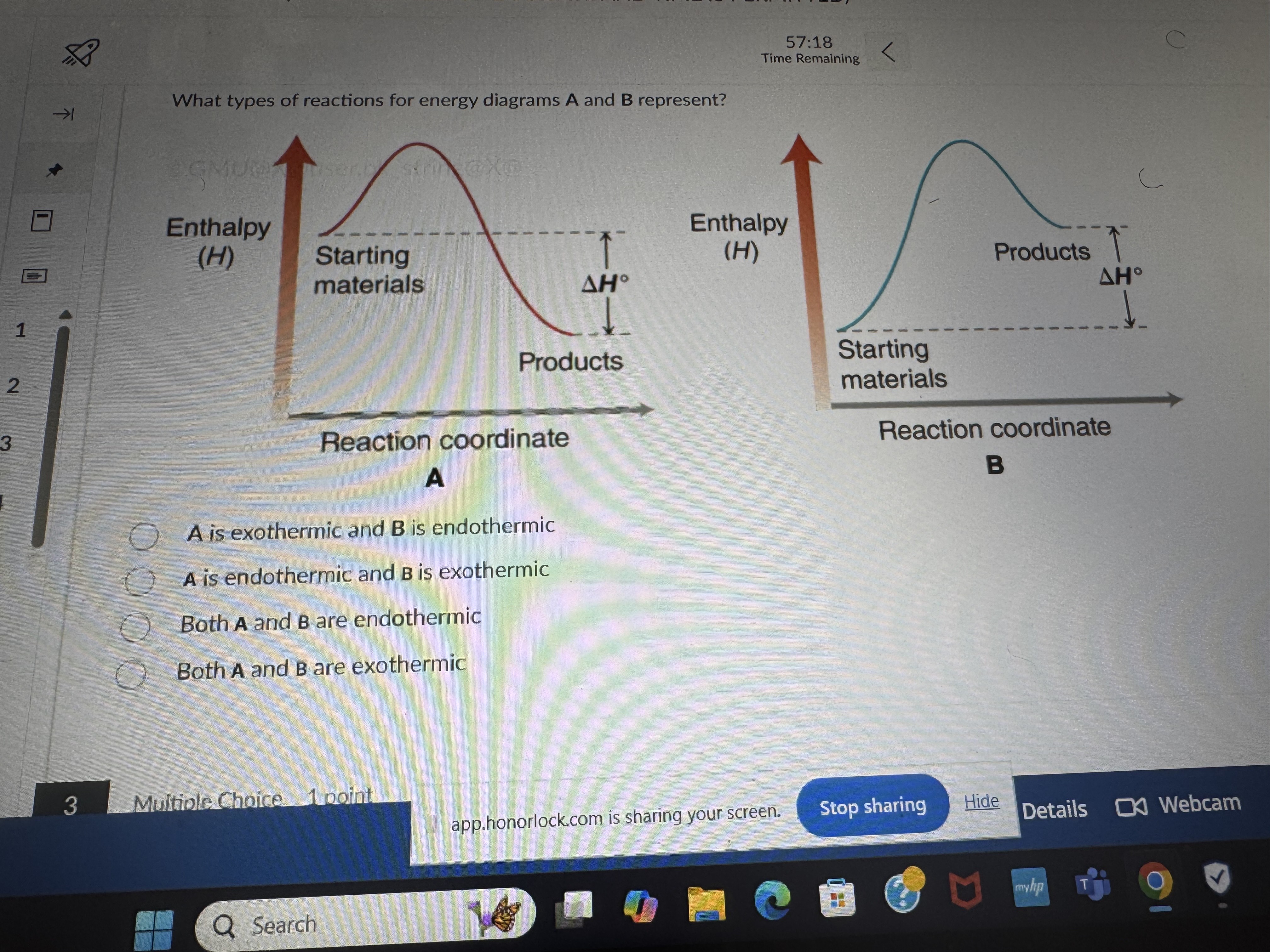 57:59 Time Remaining Which arrow represents the
