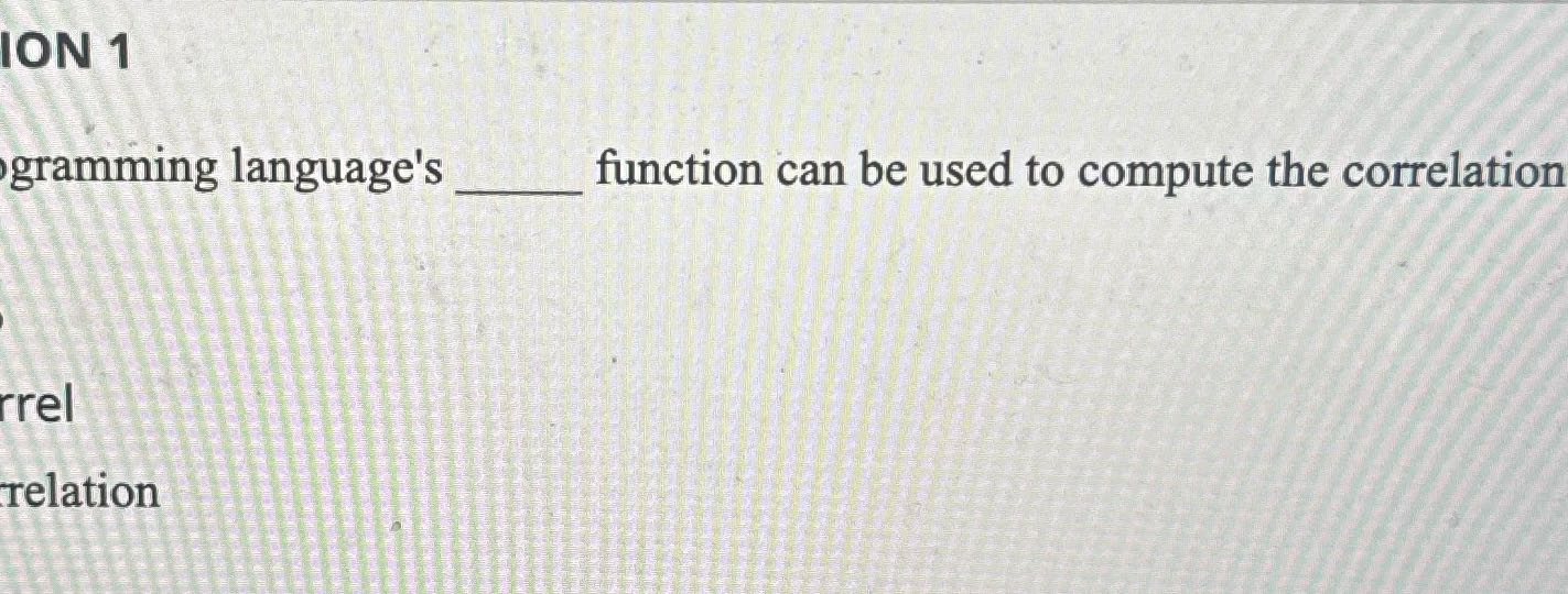 ON 1 gramming language's function can be