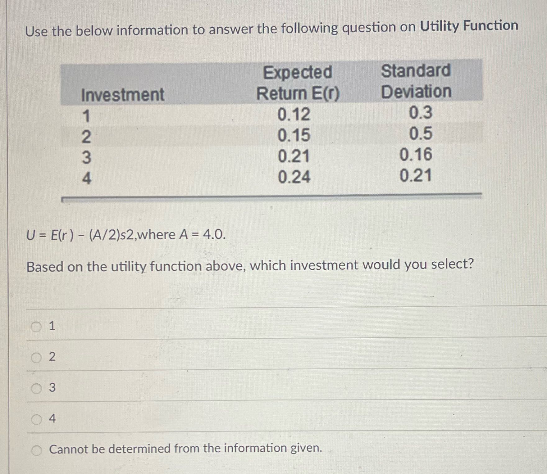 Which is the best answer Use the below