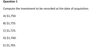 CASE 1 Presented below are the financial balances
