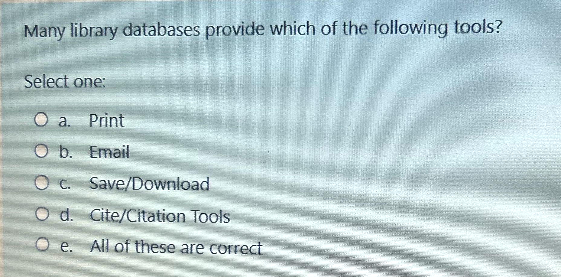 Many library databases provide which of the