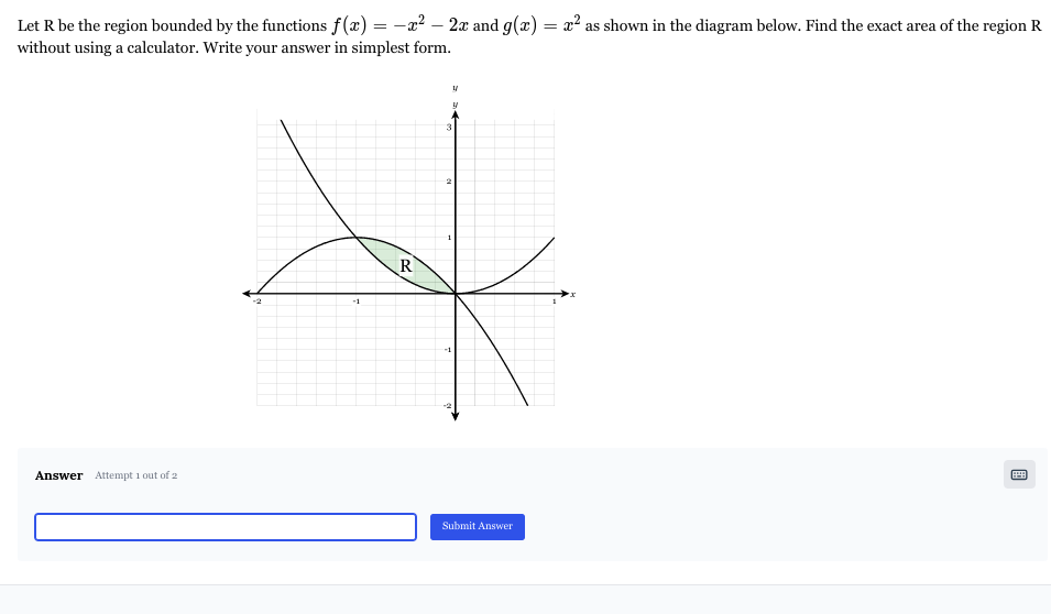 answer Let R be the region bounded by the