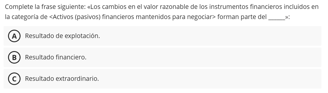 . Complete la frase siguiente: < >: A Resultado