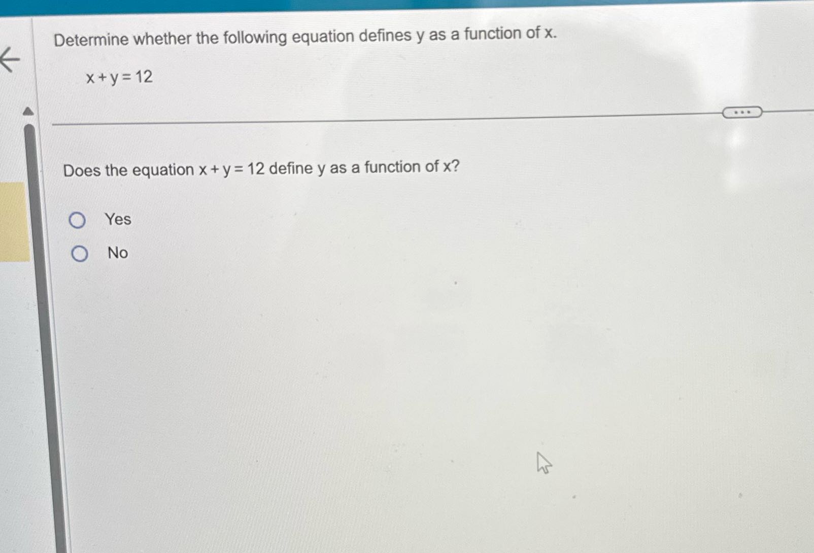 Determine whether the following equation defines