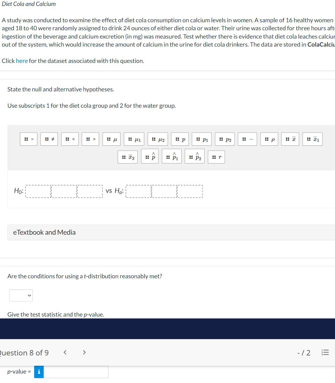 help to fix this Diet Cola and Calcium A study