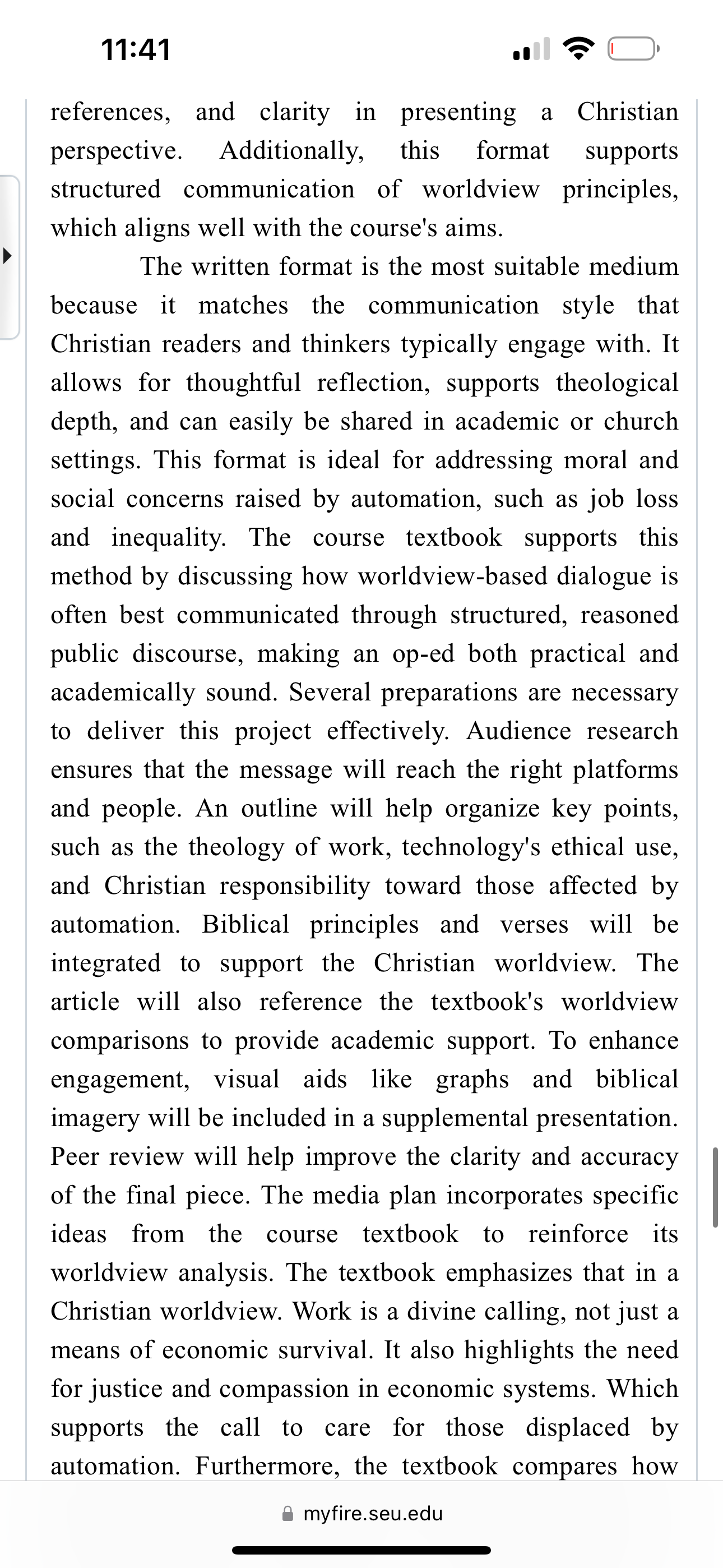 Your Worldview & Complex Problems Project should