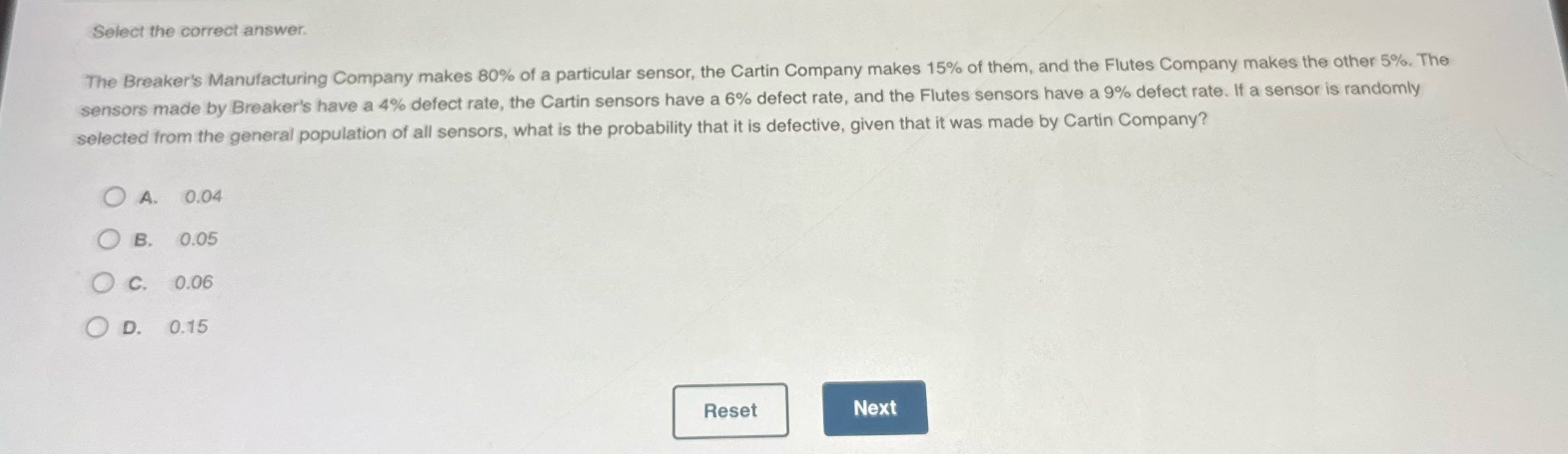 Select the correct answer. The Breaker's
