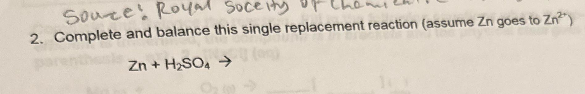 Source! Royal soceity on 2. Complete and balance