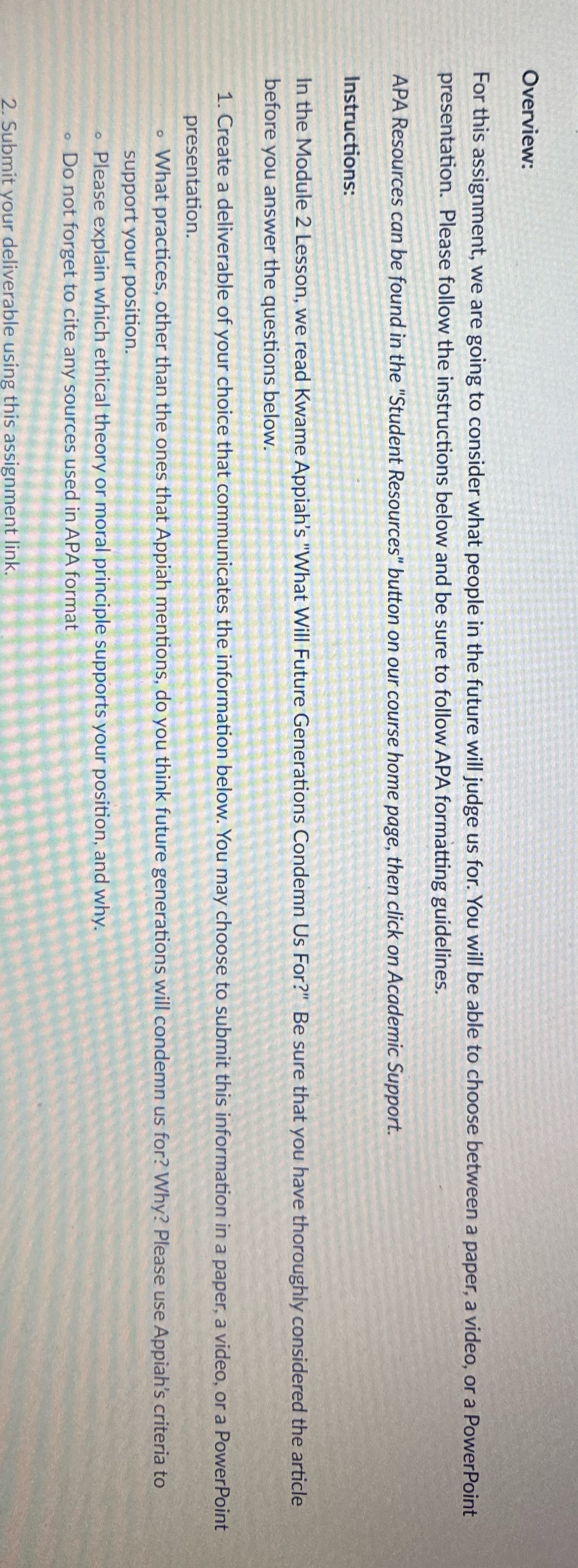 Can you help me with this assignment please. It