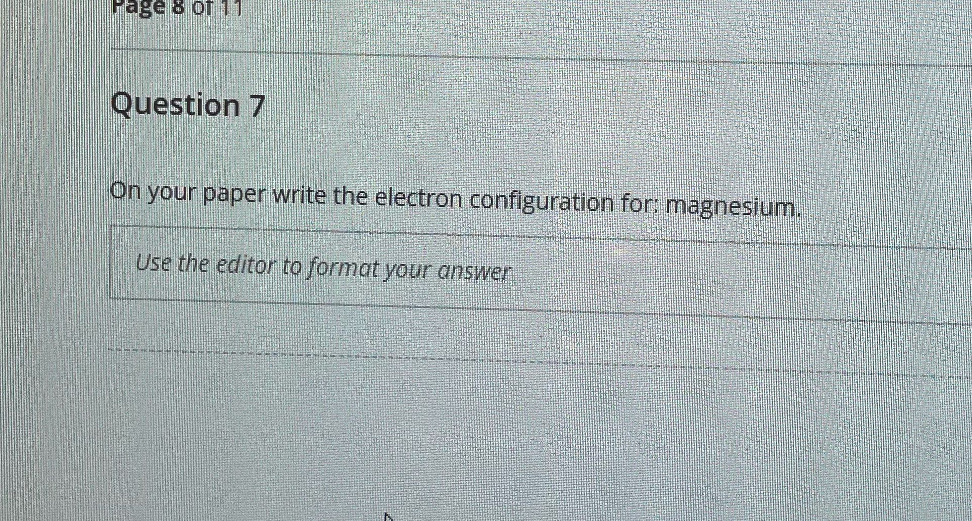 Hage & OT 11 Question 7 On your paper write the