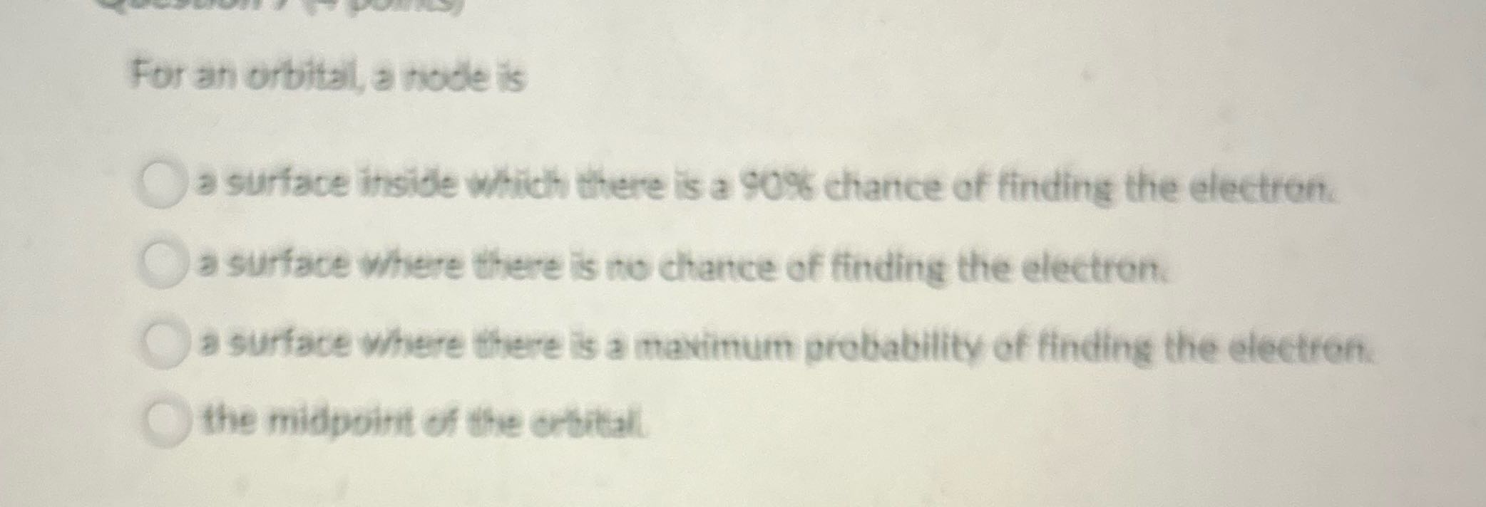 For an orbital, a mode is a surface inside which