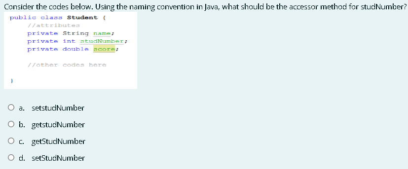 What is the answer? Consider the codes below.