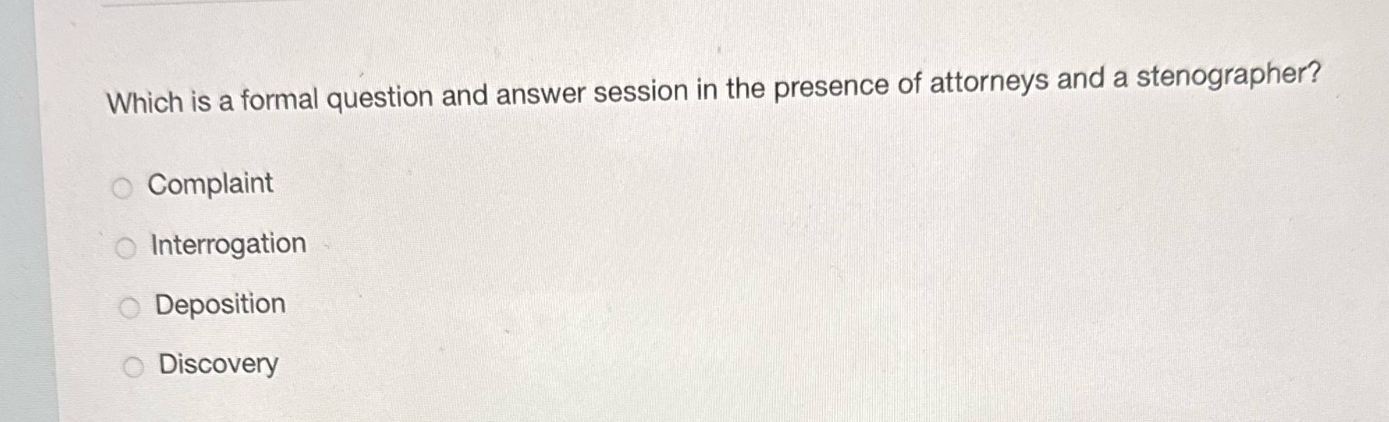 Which is a formal question and answer session in