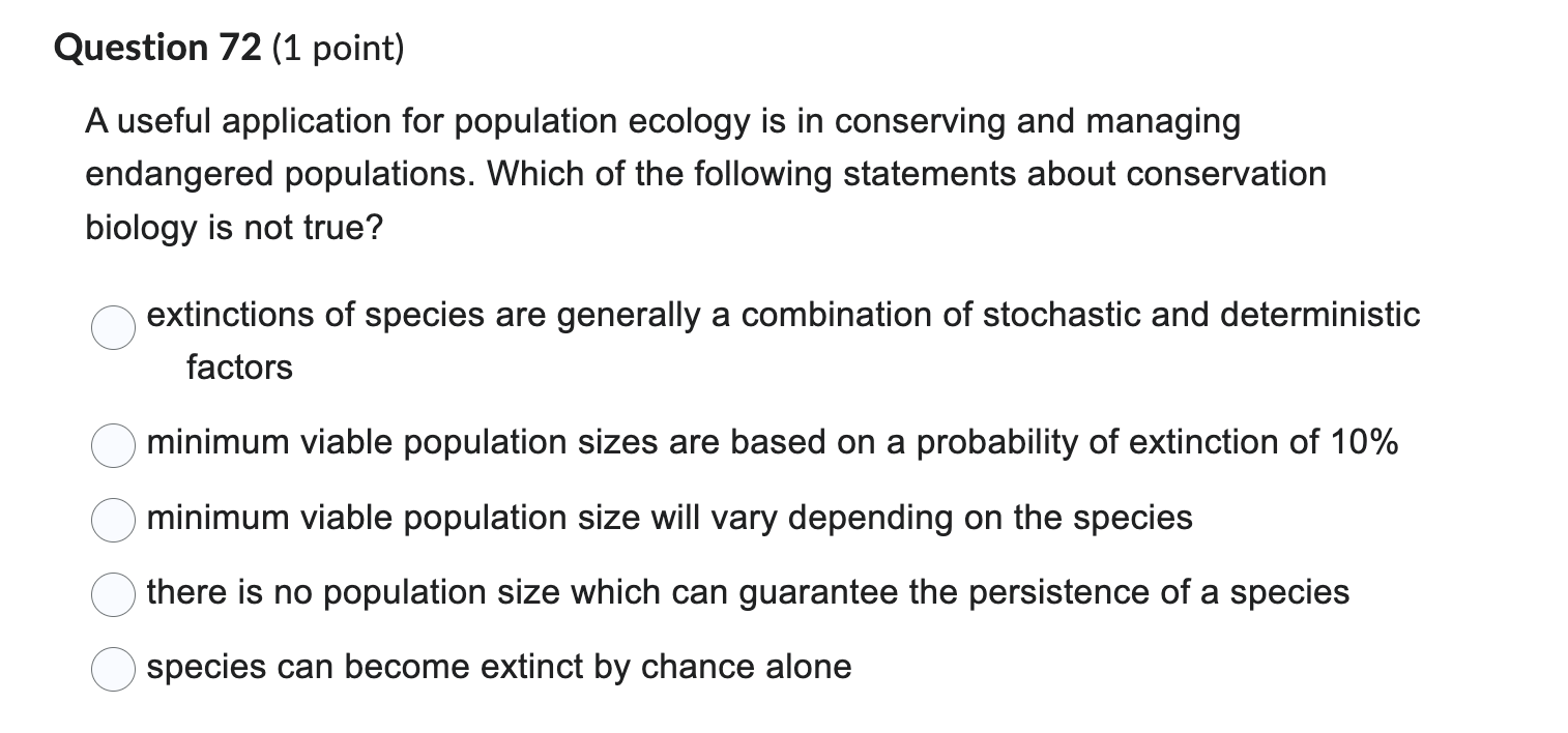 answer please Question 72 (1 point) A useful